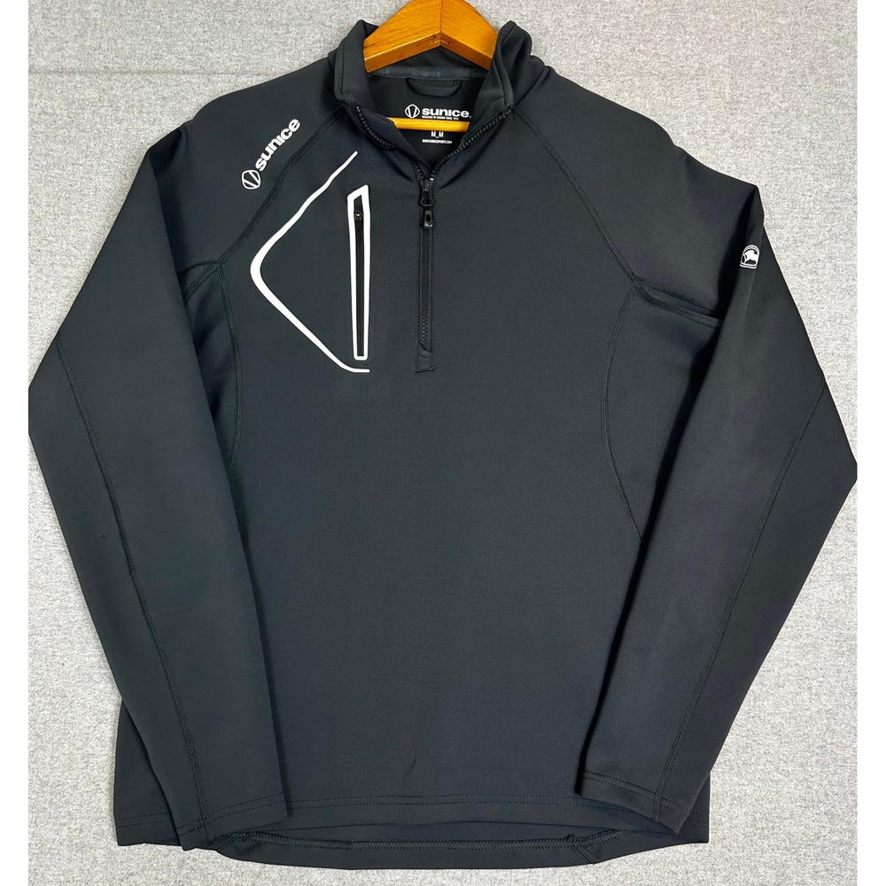 Sunice Allendale SuperliteFX Stretch Thermal Quarter-Zip Pullover Medium Black